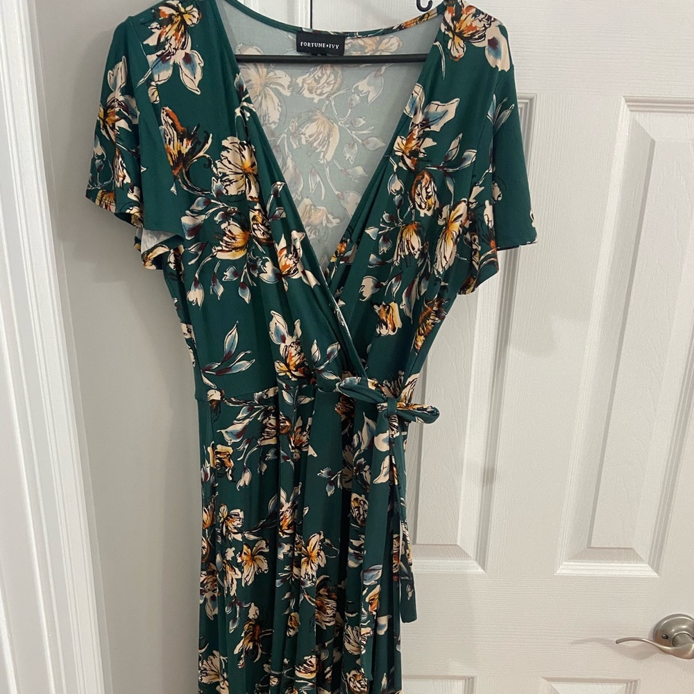 Fortune and Ivy Wrap midi dress